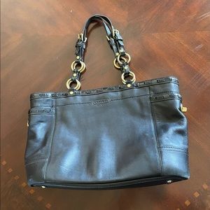 Coach Leather Tote Black  - Special Edition
